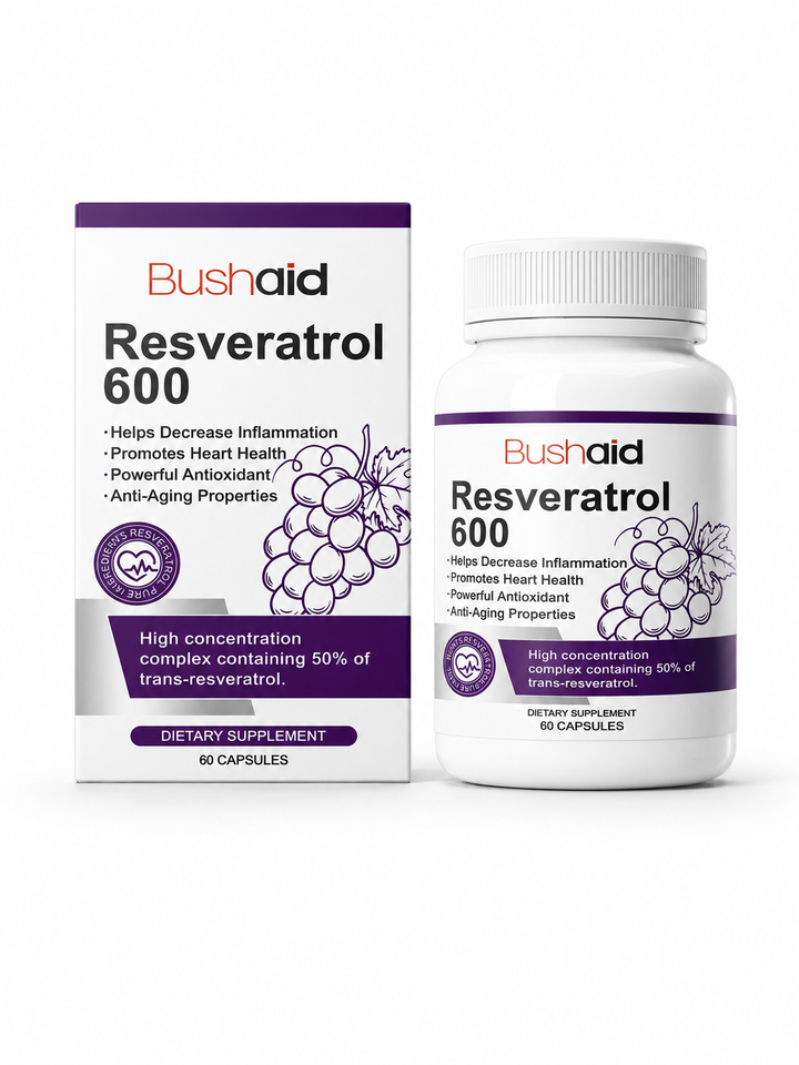 Bushai Resveratrol 600 — 50% Trans-Resveratrol Capsules