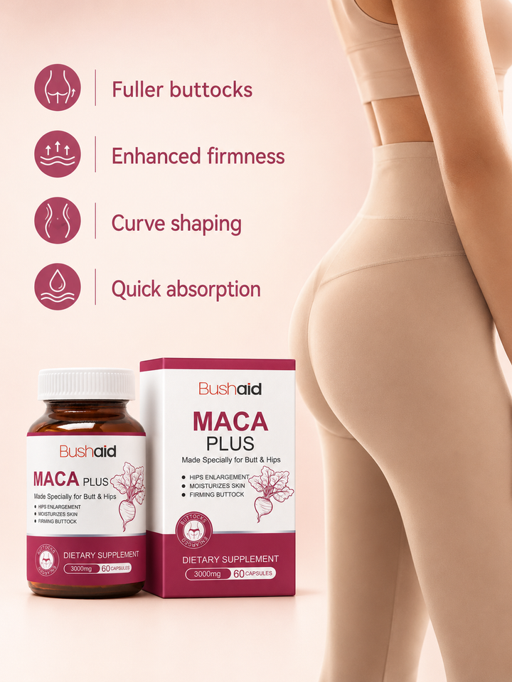 BushAid Maca Plus Capsules — Butt & Hip Firming Supplement