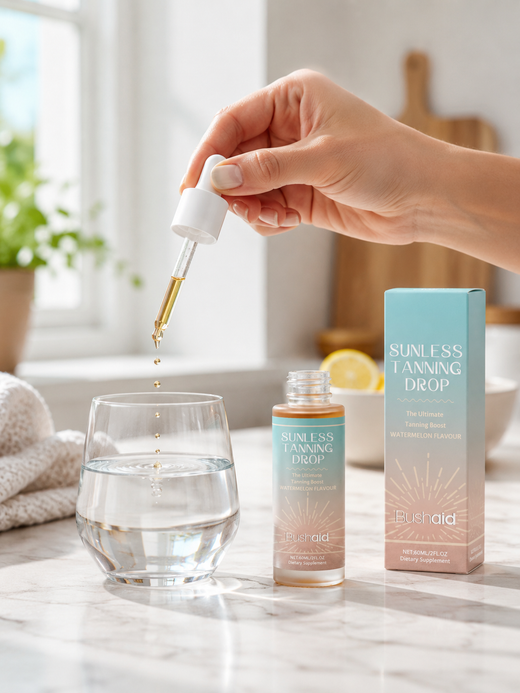 Ingestible Tanning Drops — Even Glow Without UV Damage