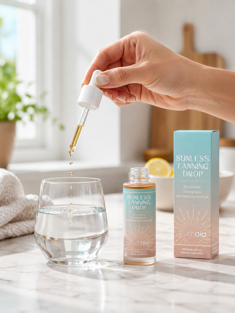 Ingestible Tanning Drops — Even Glow Without UV Damage
