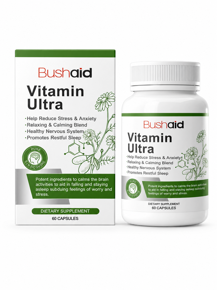 BushAid Vitamin Ultra – Sleep & Stress Calm Capsules