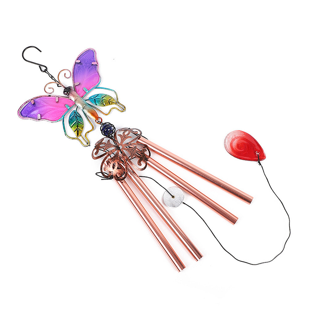 Butterfly Wind Chime Metal Decor for Outdoor Garden Spaces