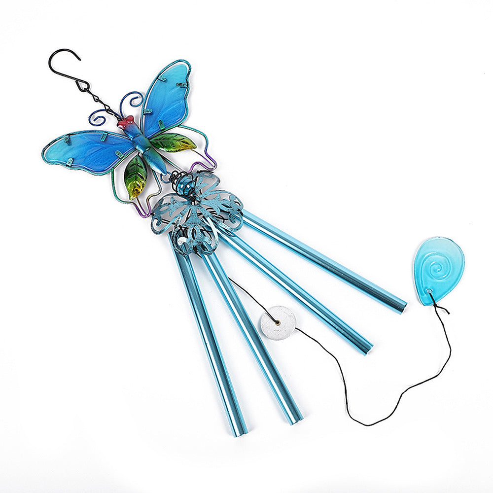 Butterfly Wind Chime Metal Decor for Outdoor Garden Spaces