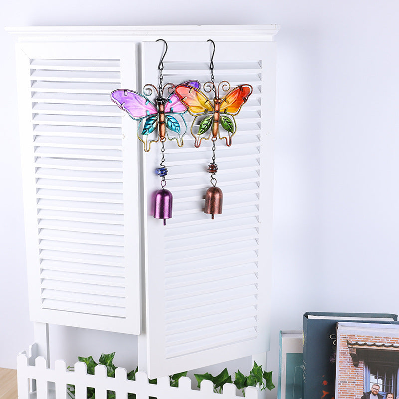 Butterfly Wind Chime Metal Decor for Outdoor Garden Spaces