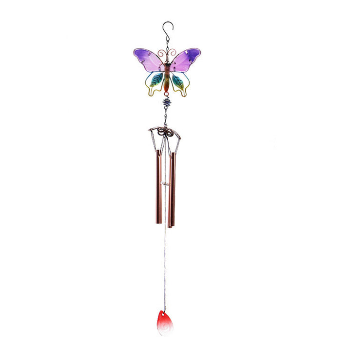 Butterfly Wind Chime Metal Decor for Outdoor Garden Spaces