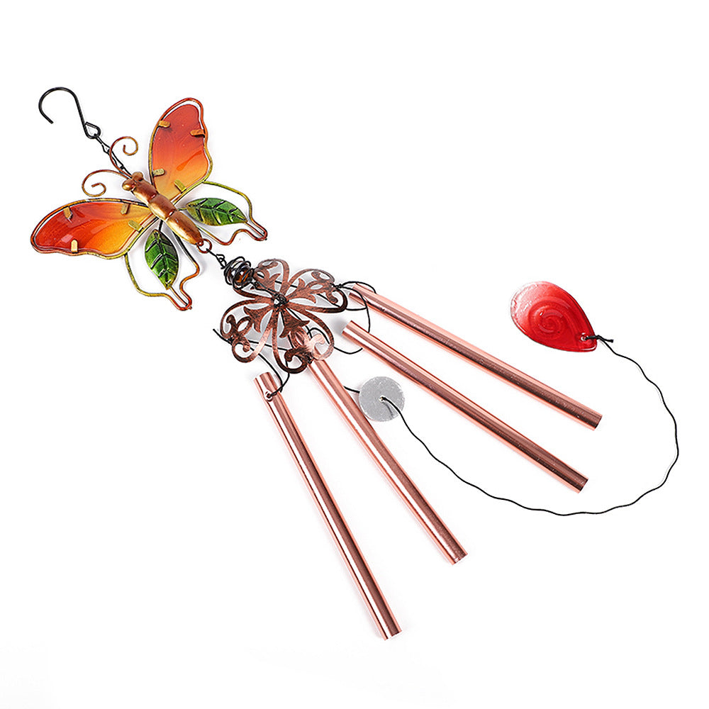Butterfly Wind Chime Metal Decor for Outdoor Garden Spaces