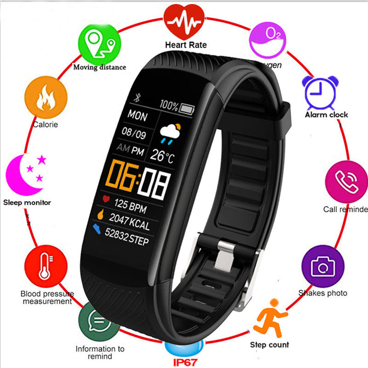 Smart Bracelet with Color Screen, Heart Rate & Sleep