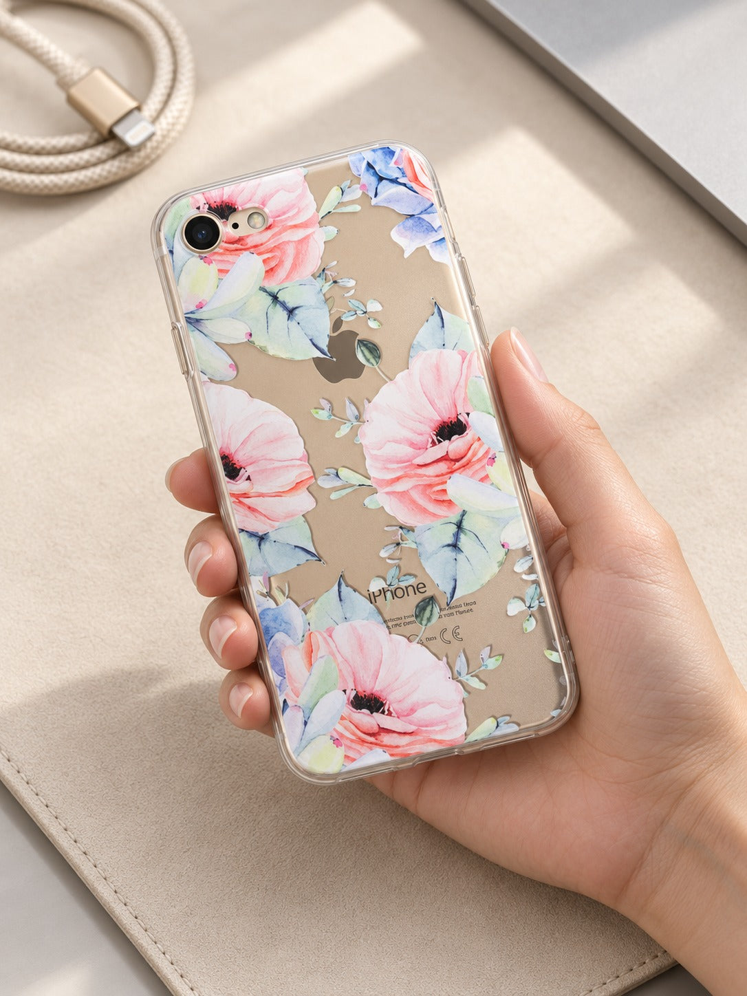 Botanical Cactus iPhone Case: Clear Flexible TPU Cover