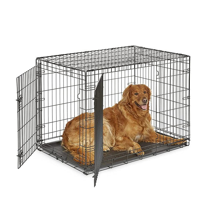 Small Folding Dog Cage with Easy-Clean Removable Tray