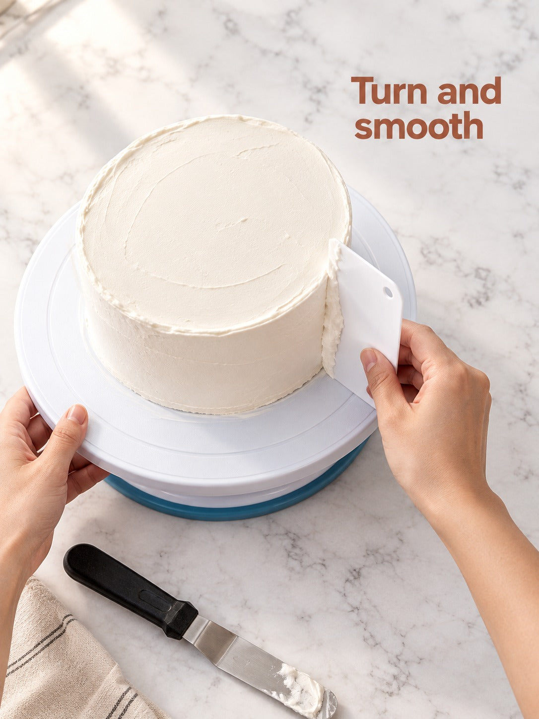 Cake Decorating Kit with Turntable and 24 Piping Tips