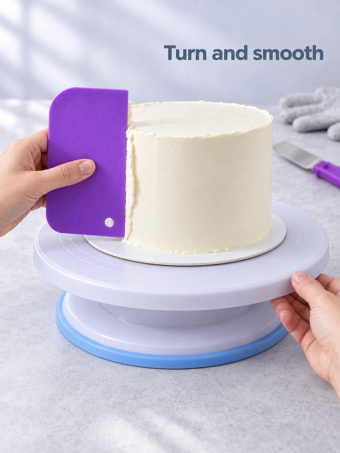 Cake Decorating Kit with Turntable and 48 Piping Tips