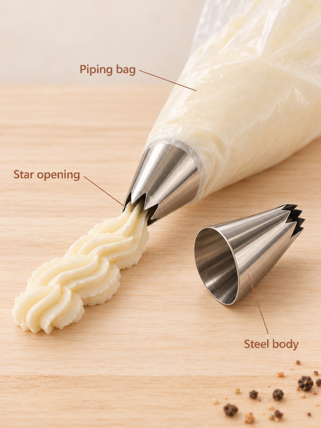 Cake Decorating Piping Tips Set: 24 to 48 Stainless Nozzles