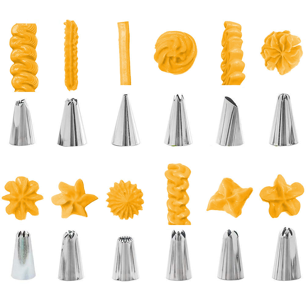 Cake Decorating Kit 83 Pieces: 44 Piping Tips for Rosettes