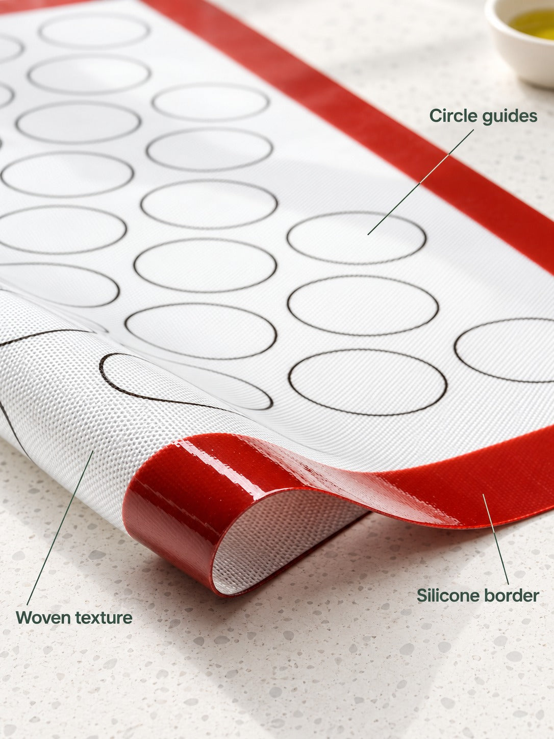 Cake Decorating Set with Measured Mats and 6 Nozzles