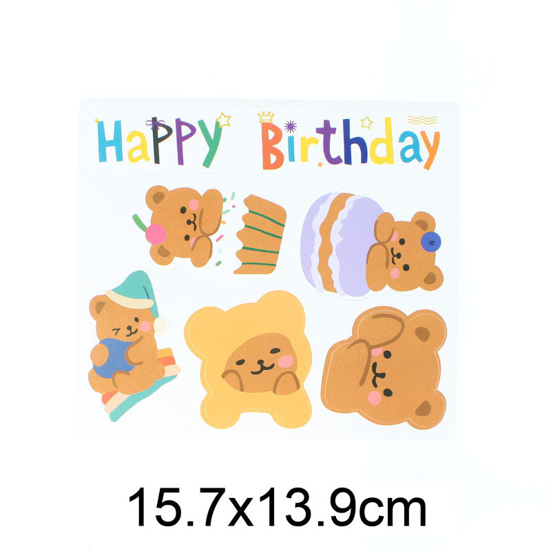 Bear Cake Toppers for Kids' Birthday Cupcake Party