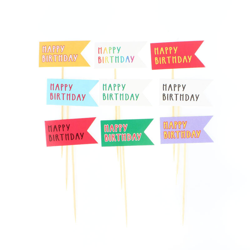 Birthday Cake Toppers, 6 Mixed Picks for Instant Party Look