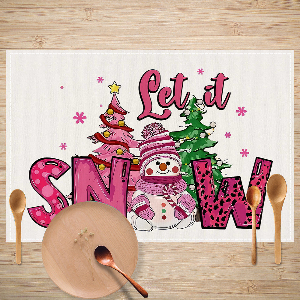 Christmas Linen Placemats for Festive Dining Decor