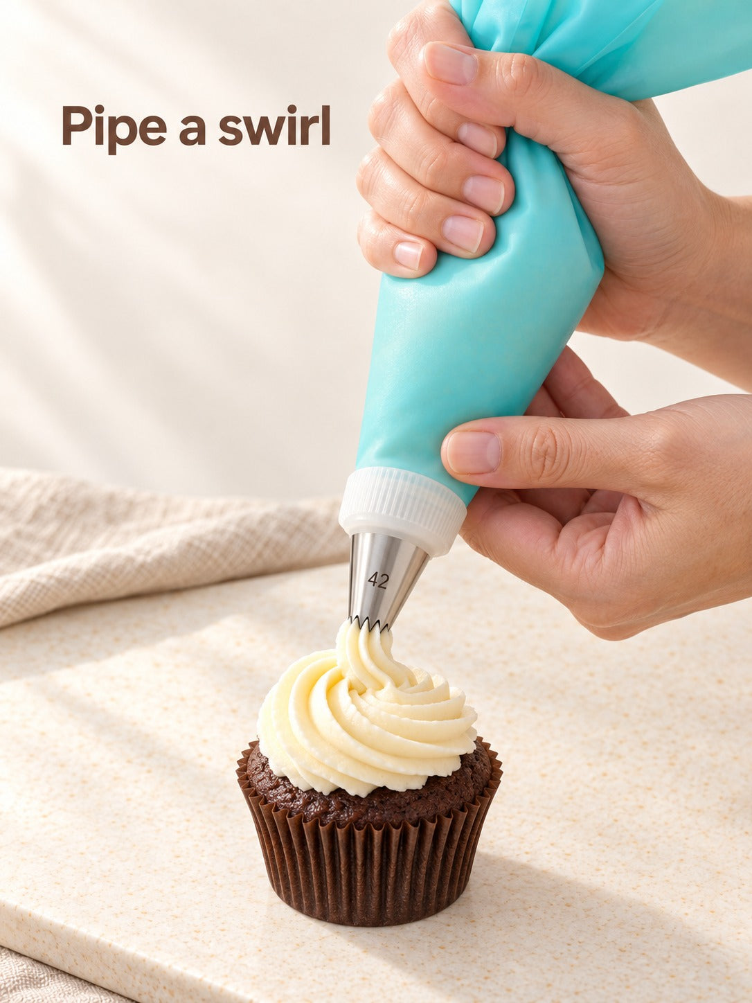 Cake Piping Nozzle Set: 42 Numbered Tips for Cupcakes