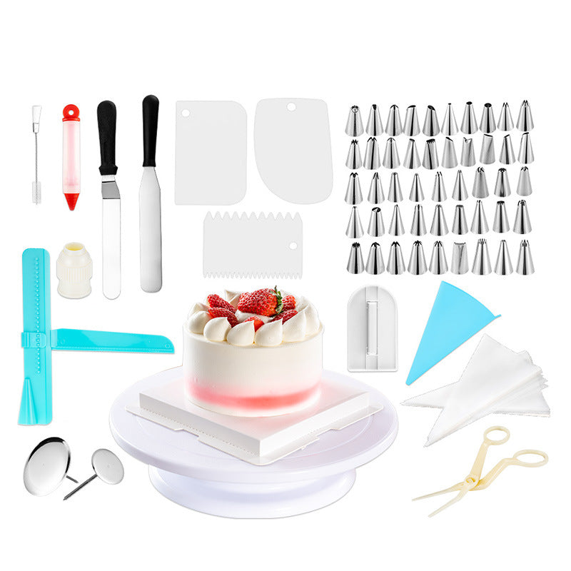 Cake Decorating Kit with Turntable for Beginner Bakers