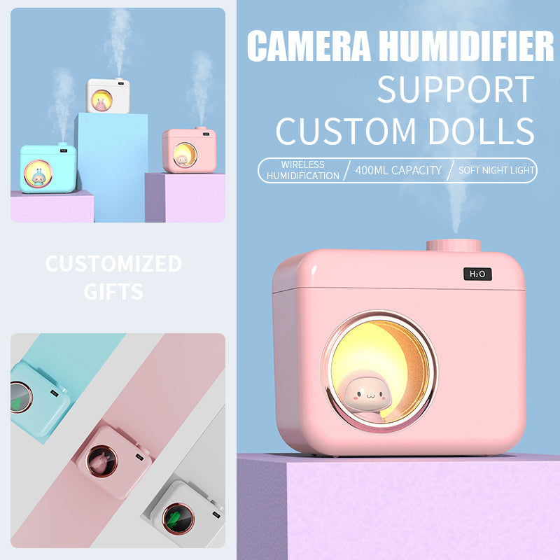 Camera Humidifier: Cordless Mini Air Humidifier for Desk
