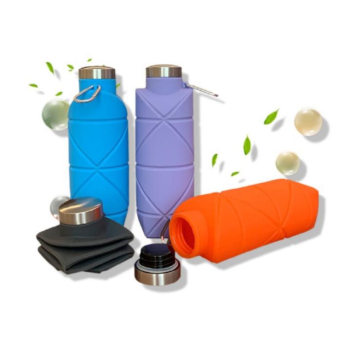 Collapsible Silicone Water Bottle for Hiking 700ml
