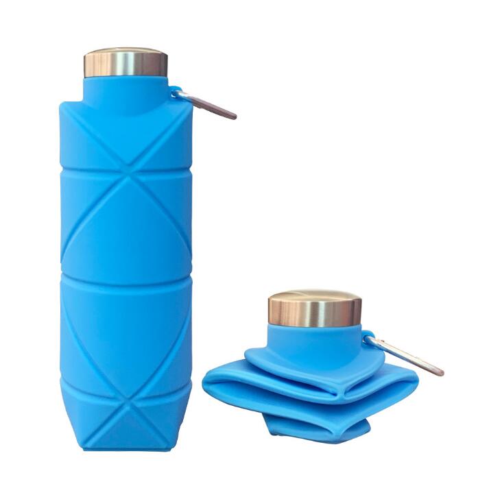 Collapsible Silicone Water Bottle for Hiking 700ml