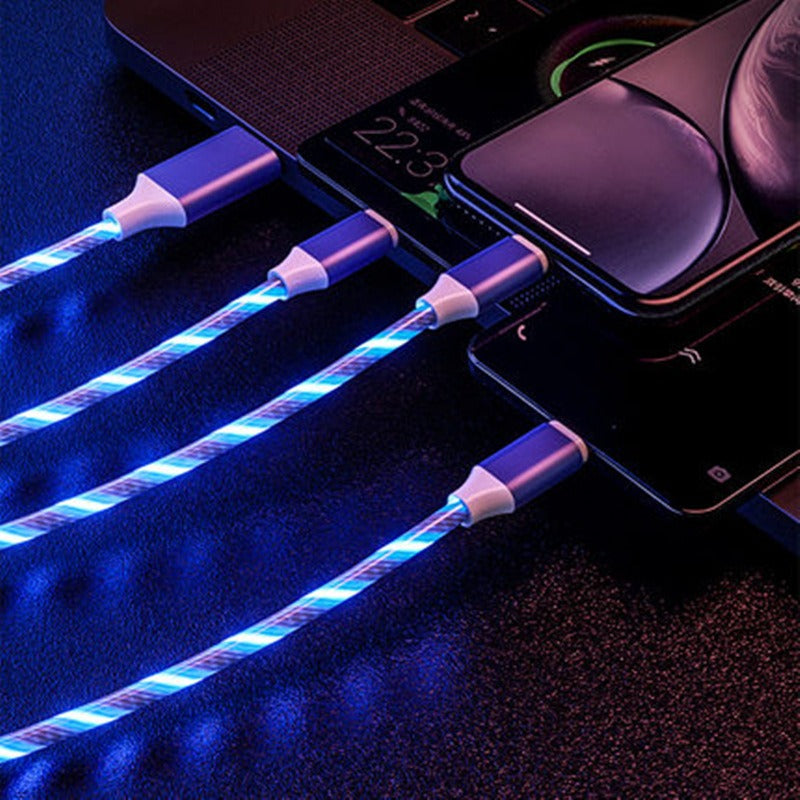 Light Up 3-in-1 Charging Cable for Multiple Devices