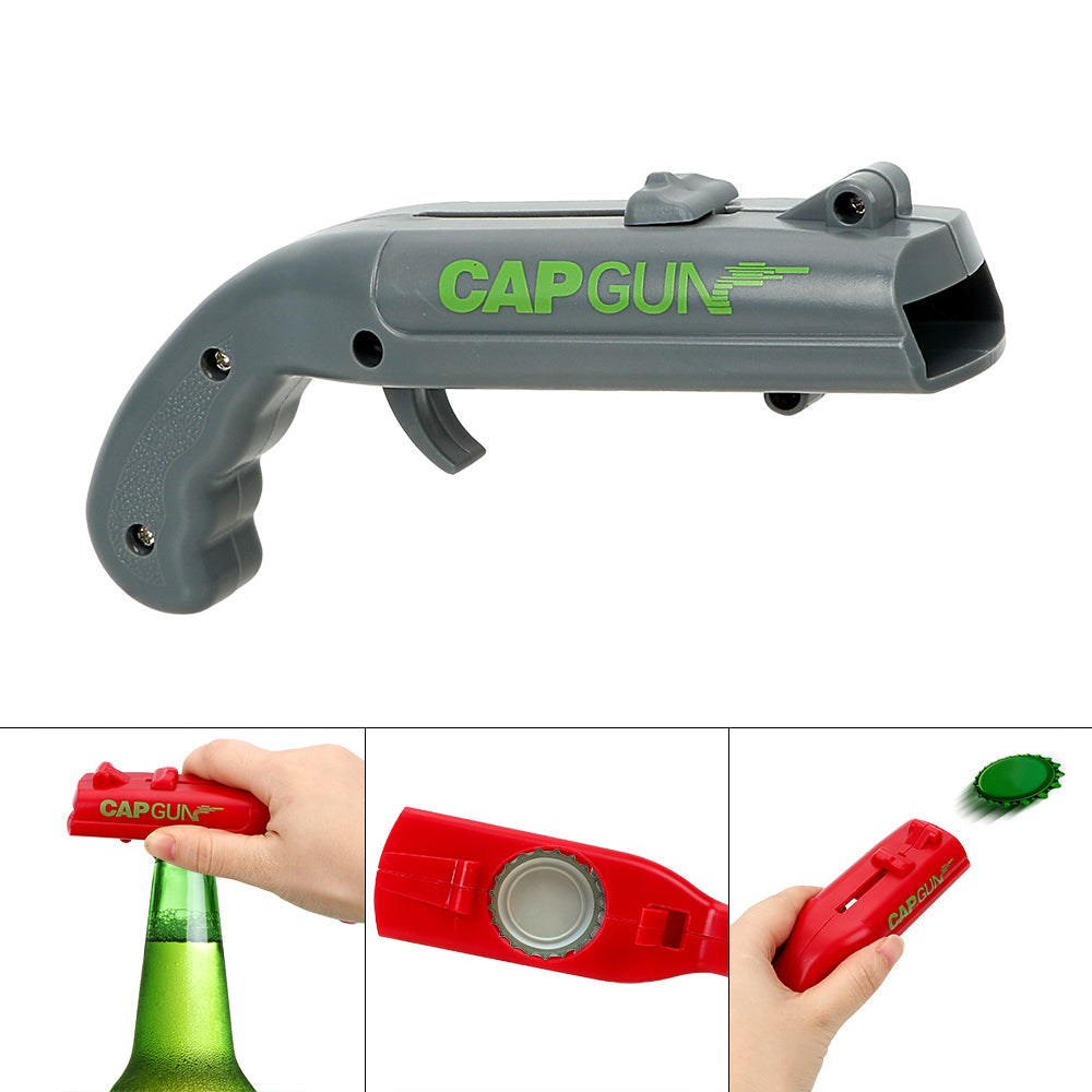 Cap Gun Bottle Opener Shooter with Magnetic Cap Catch