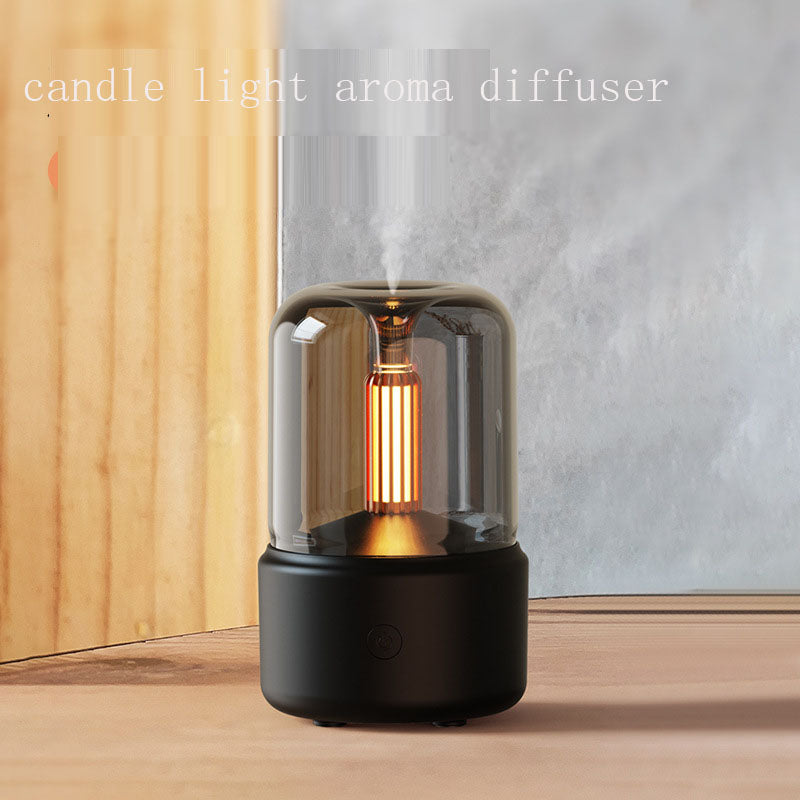 Candle Light Aromatherapy Diffuser with Smoked Glass Dome