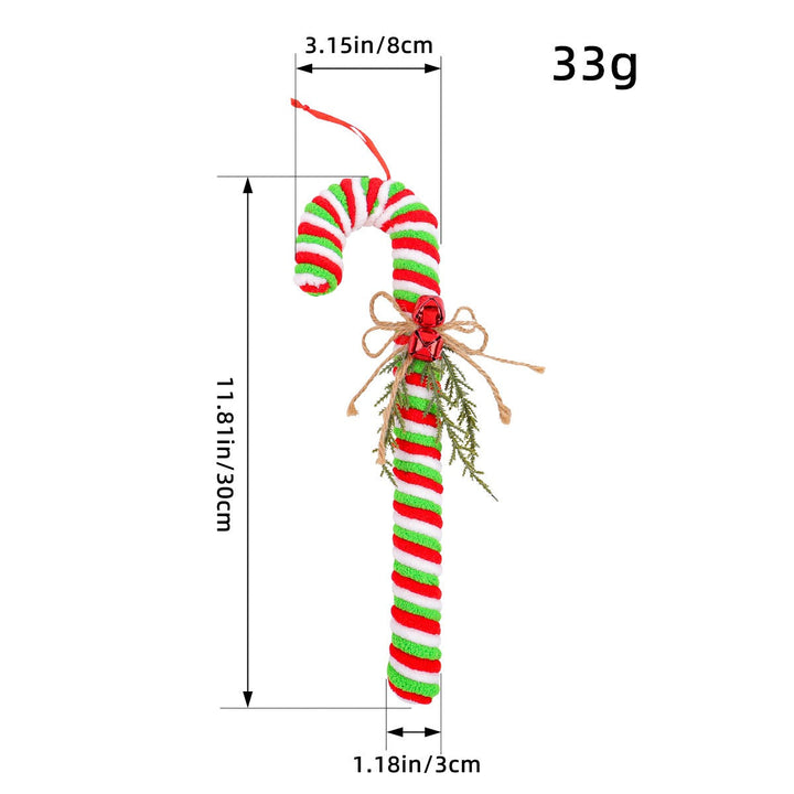 Candy Cane Christmas Ornament With Rustic Holiday Charm