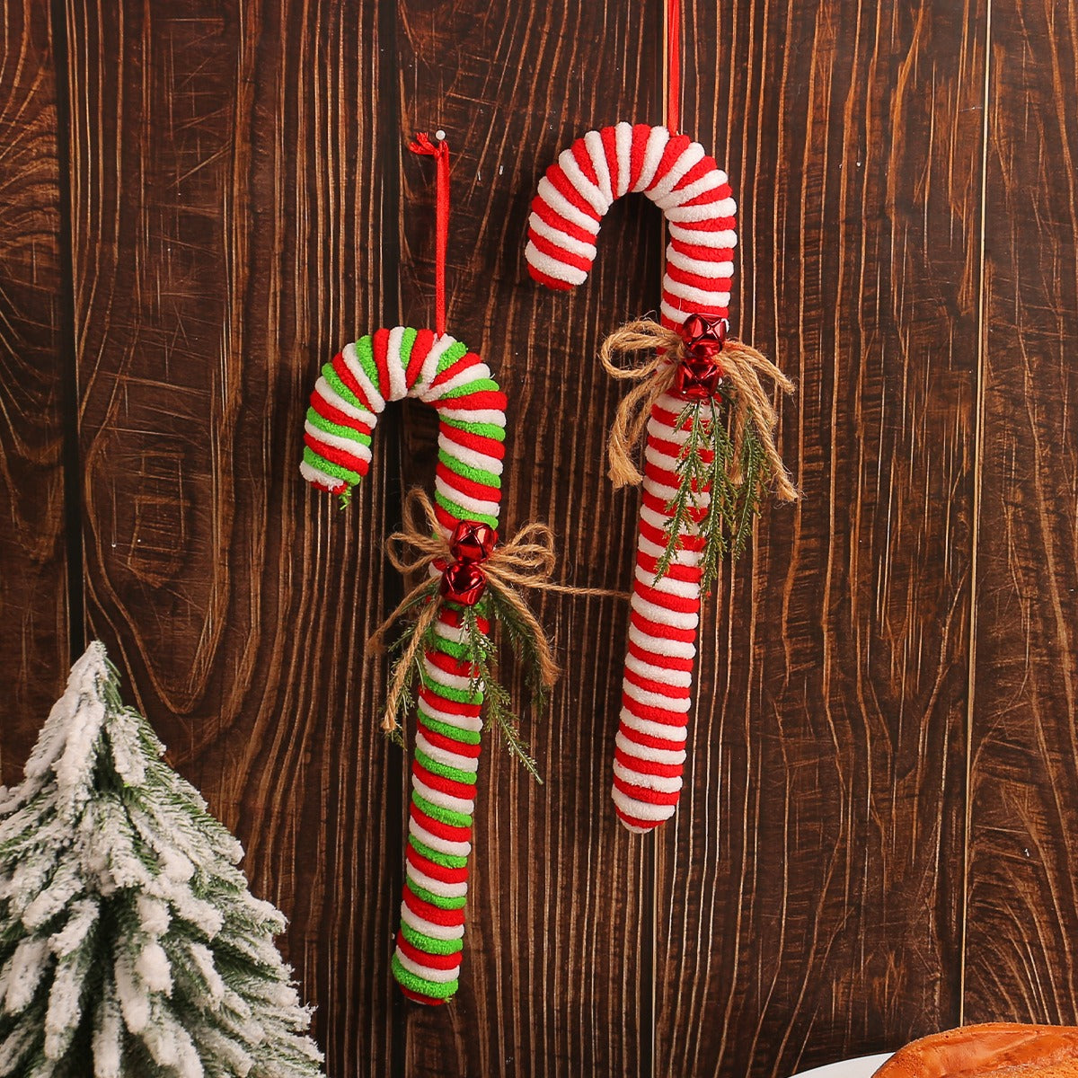Candy Cane Christmas Ornament With Rustic Holiday Charm