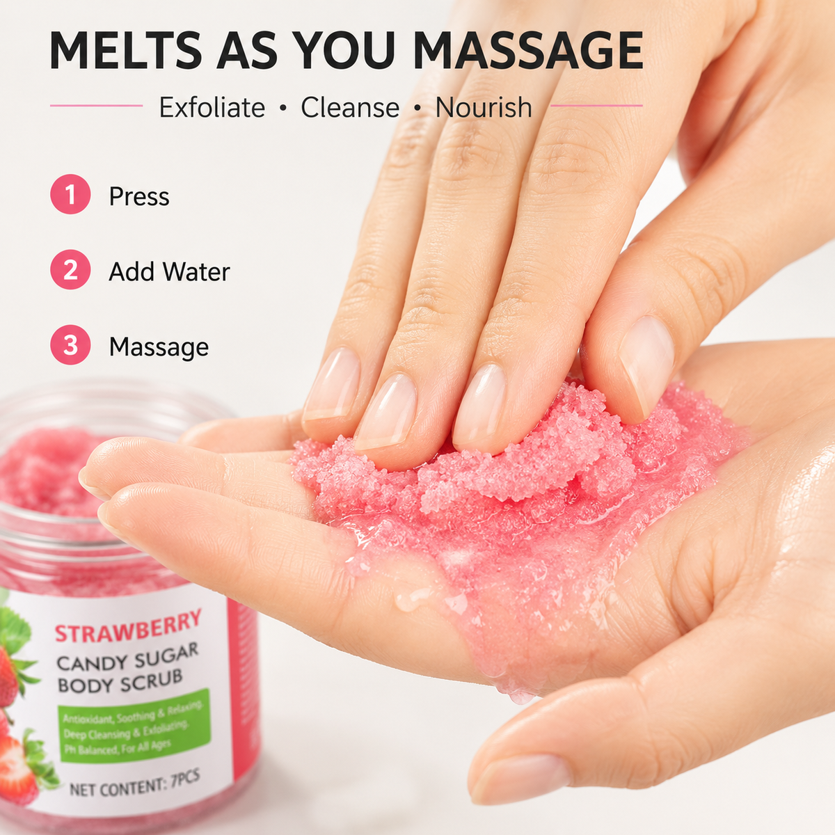 Candy Fruit Body Scrub Balls | 5 Flavors, Glass Jar