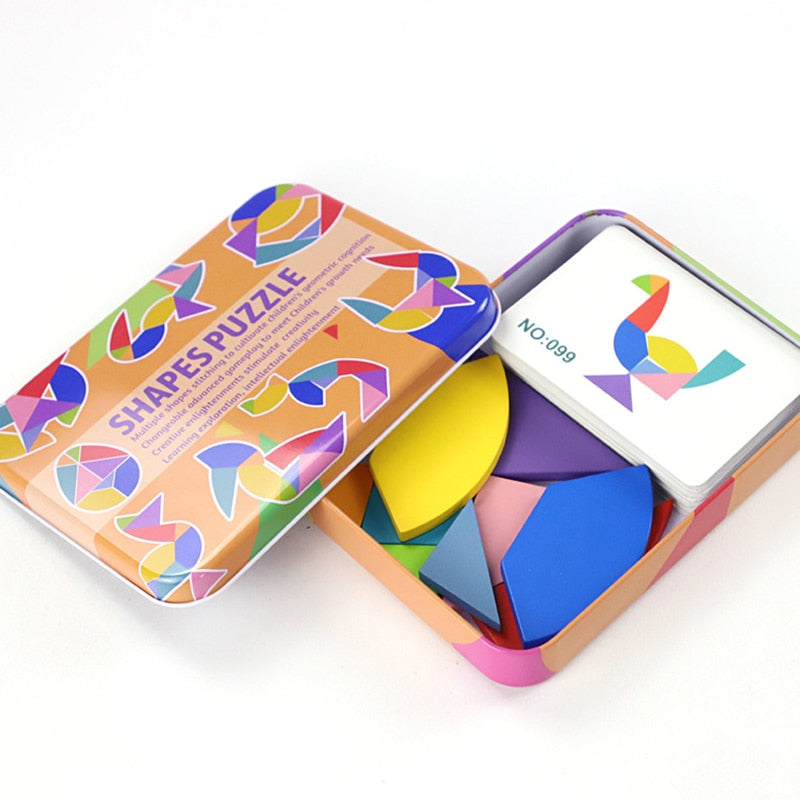 Wooden Kids Puzzle Set for Creative Screen-Free Play