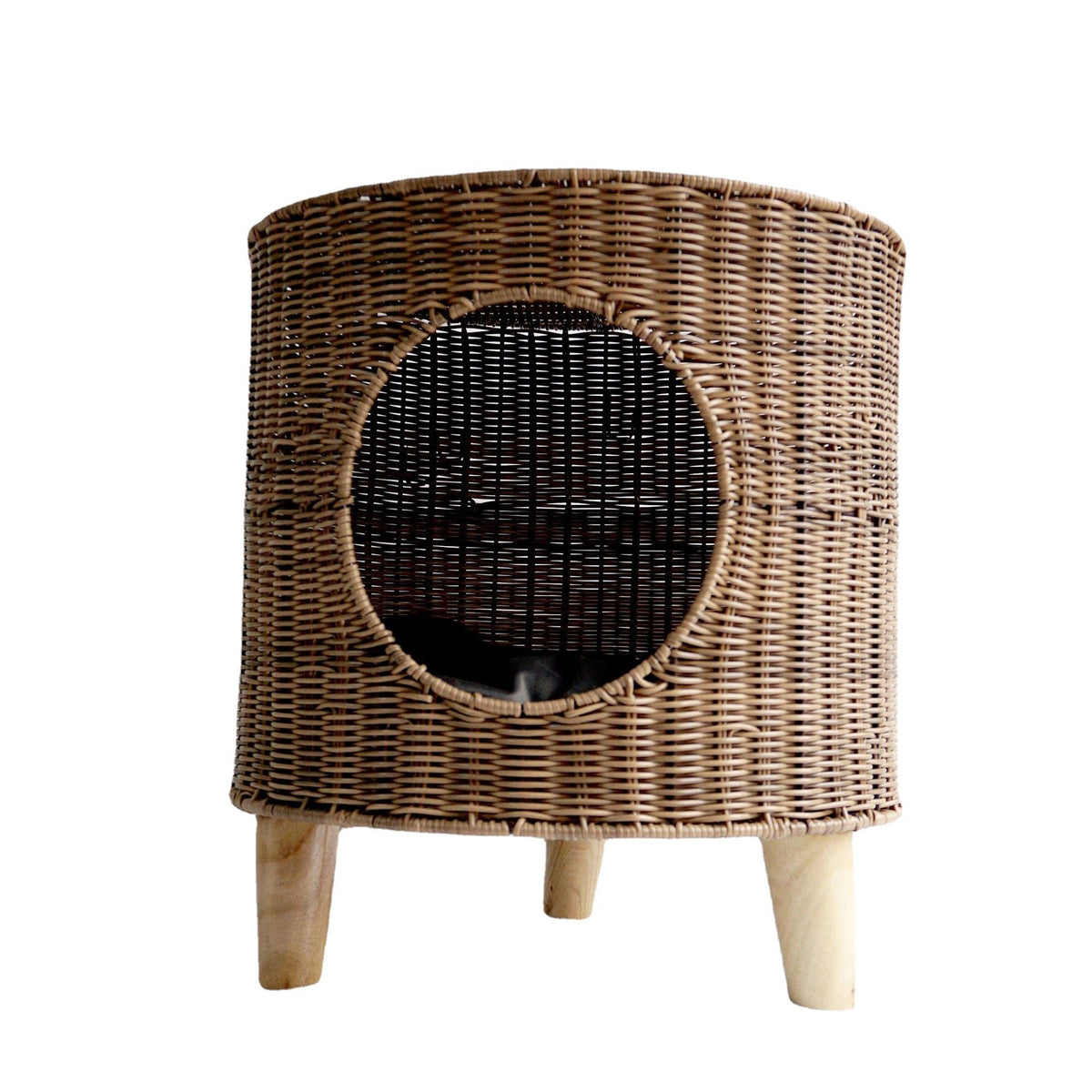 Woven Cat Kennel Bed for Cozy Private Resting Space