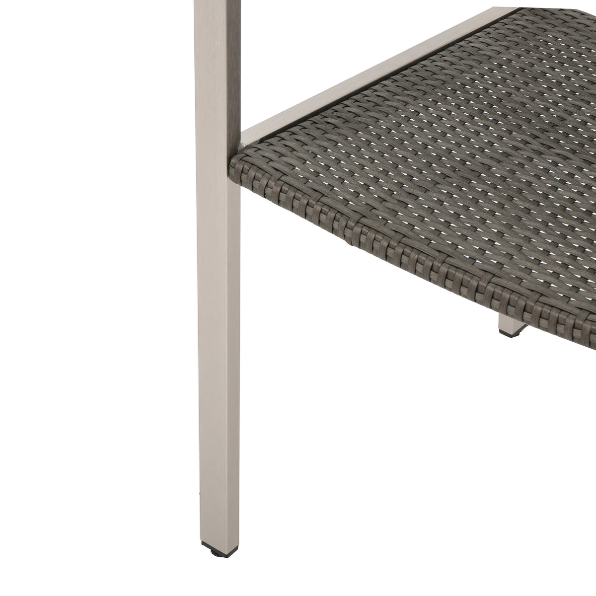 Outdoor Wicker Dining Chairs, Aluminum Frame Set of 2