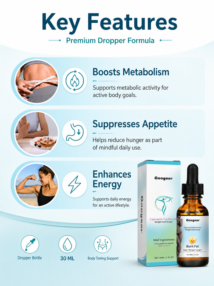 Capsaicin Fat Burner Drops – Firmer Waist & Legs in 2 Weeks
