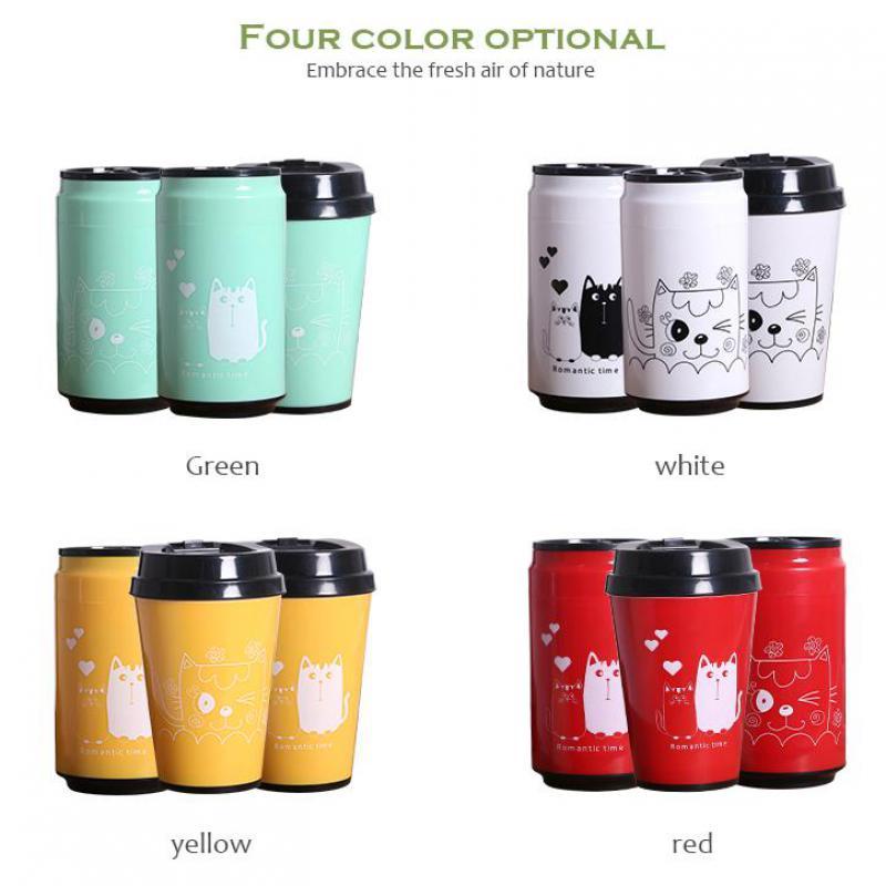 Cat Print Travel Mug with Snap Lid for Daily Coffee