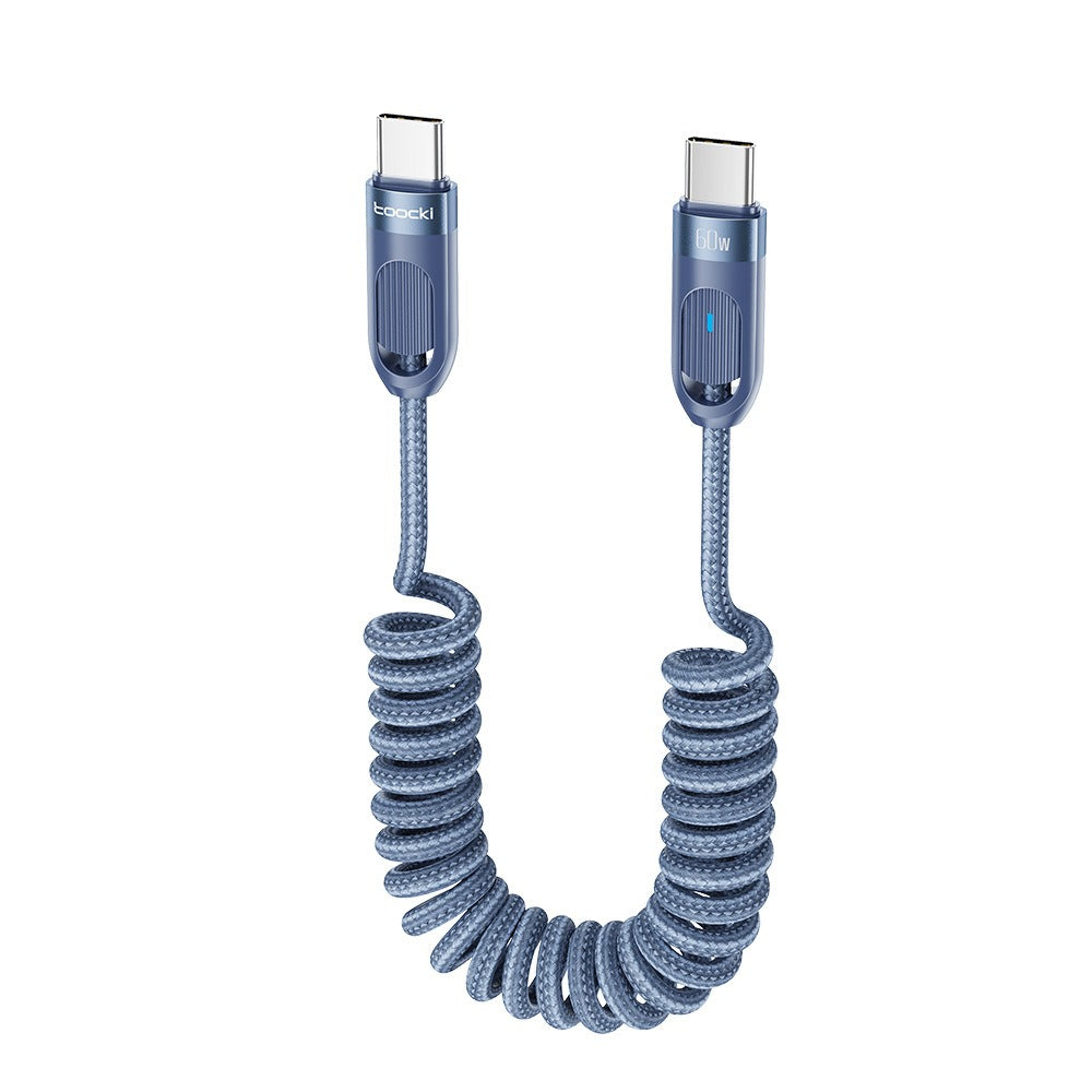 PD 100W Coiled USB-C Car Charging Cable, Fast Charge