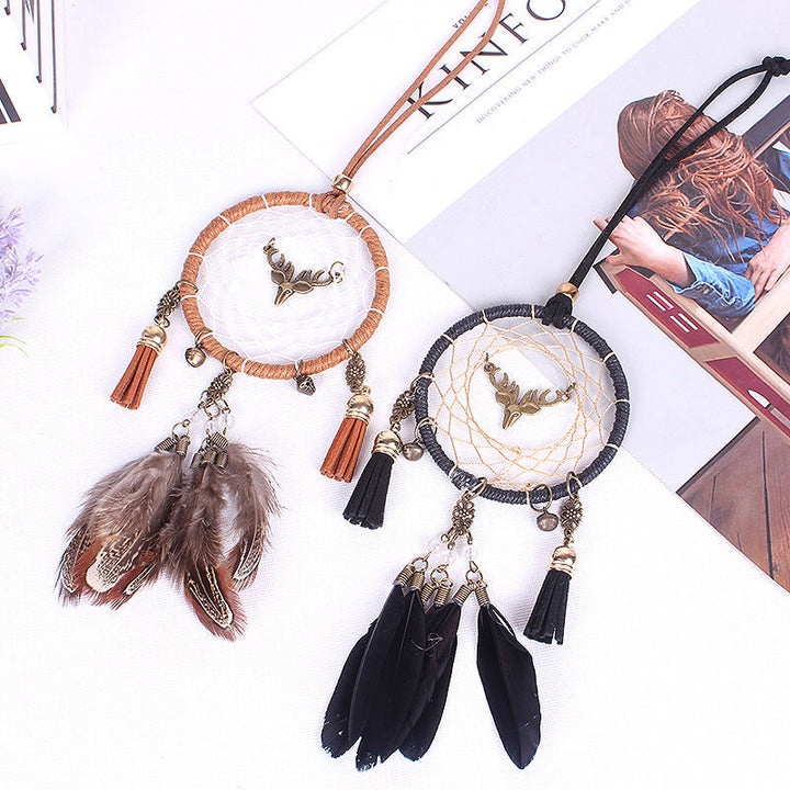 Car Dream Catcher Pendant Set for Boho Interior Style