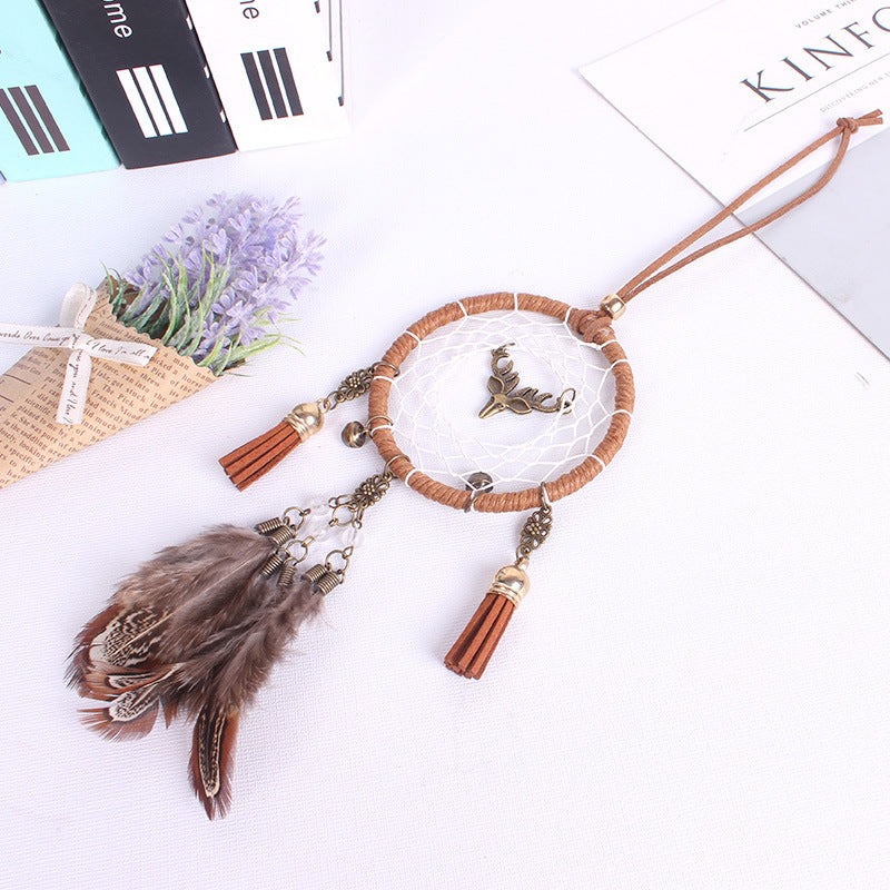 Car Dream Catcher Pendant Set for Boho Interior Style