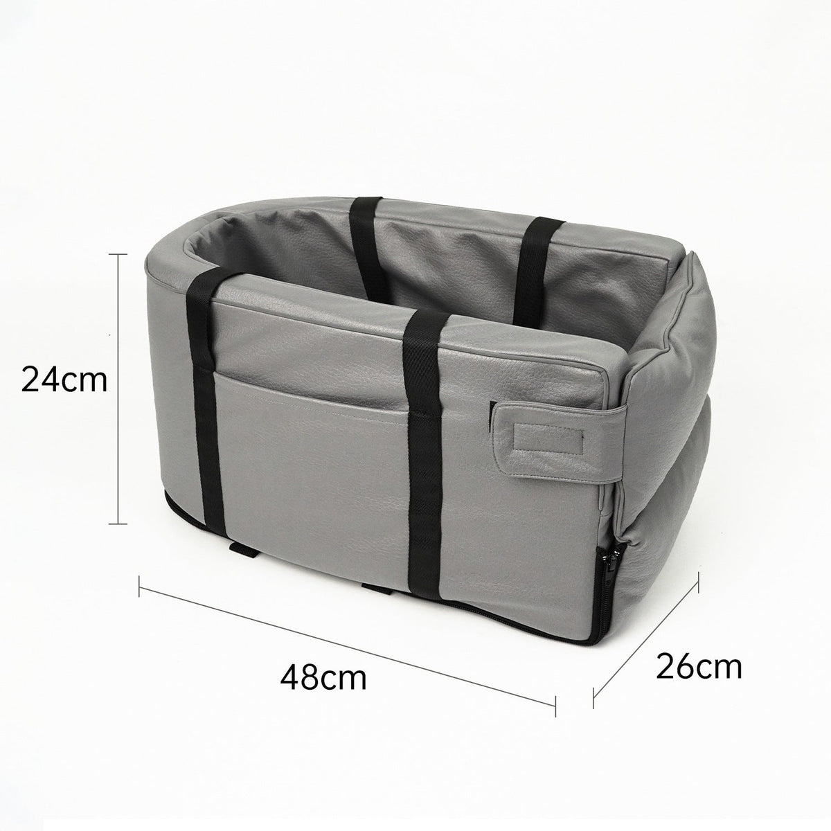 Pet Car Seat Carrier for Small Dogs & Cats, Gray
