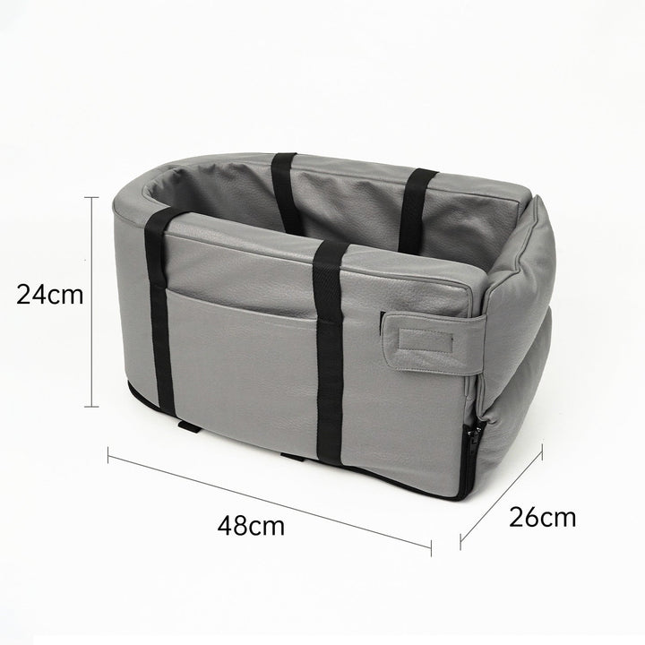 Pet Car Seat Carrier for Small Dogs & Cats, Gray