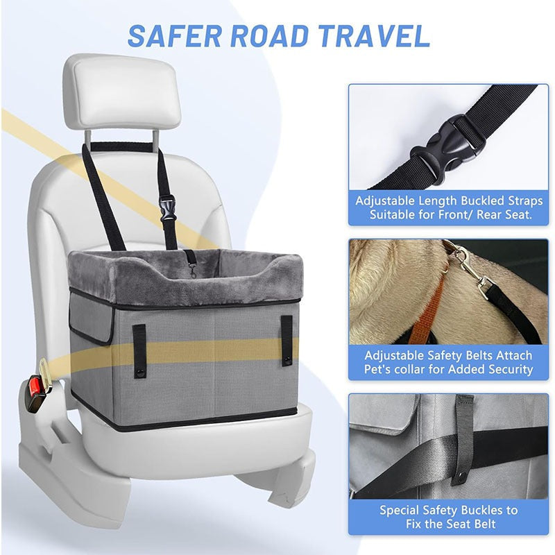 Elevated Dog Car Seat for Safer, Cleaner Small-Dog Rides