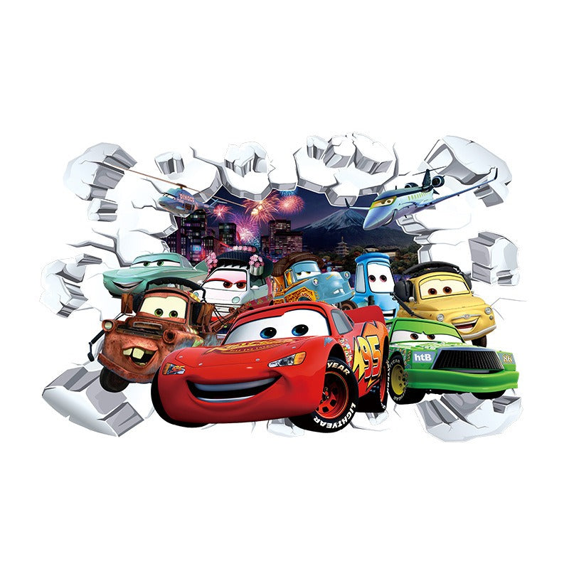 3D Cars Wall Sticker for Kids Room, Peel and Stick
