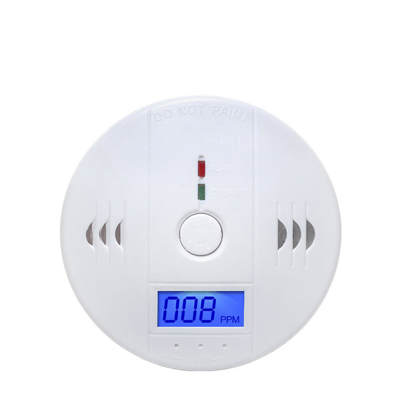Carbon Monoxide Alarm with LCD ppm Display and 85dB Siren