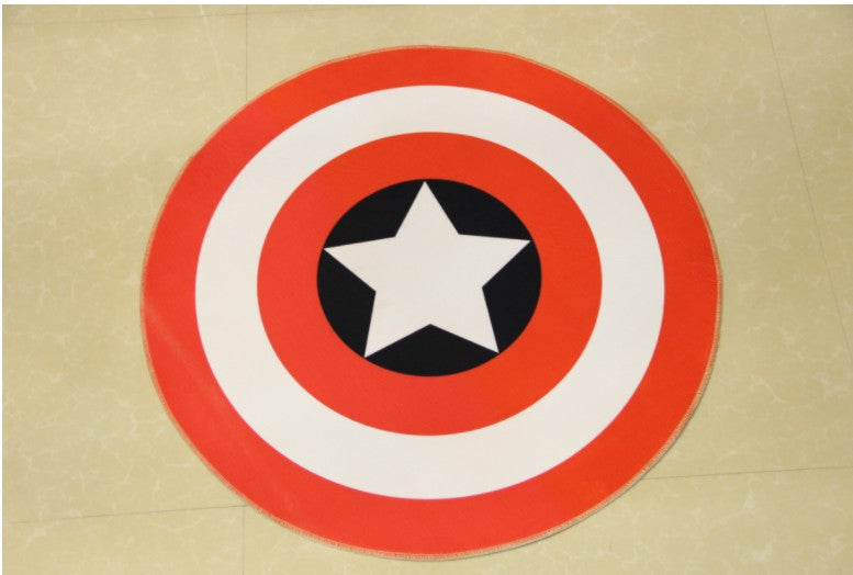 Round Star Area Rug for Bold Playful Room Decoration