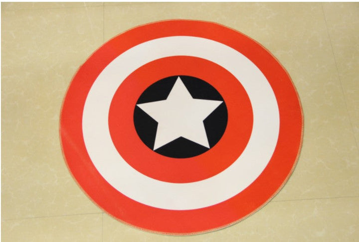 Round Star Area Rug for Bold Playful Room Decoration