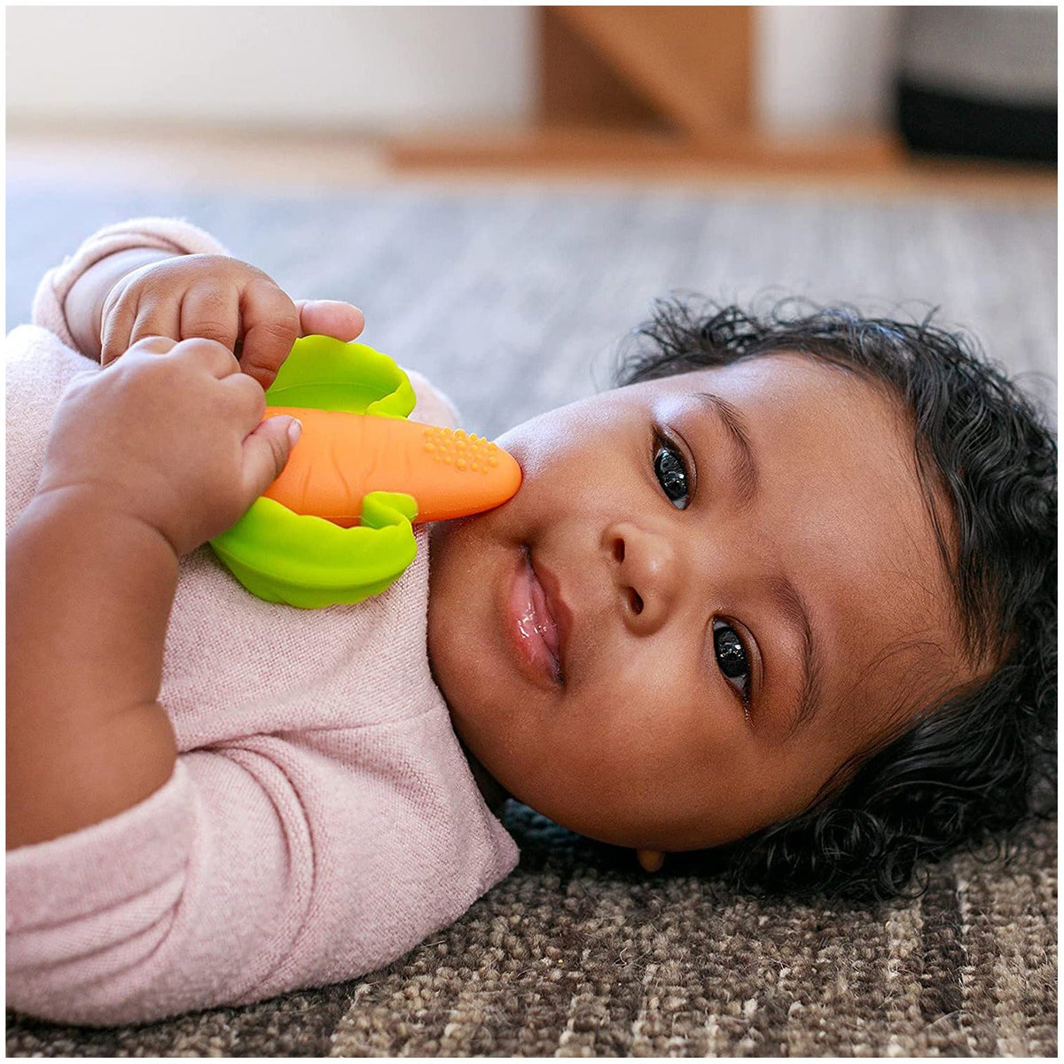 Carrot Silicone Teething Toy for Gentle Gum Relief