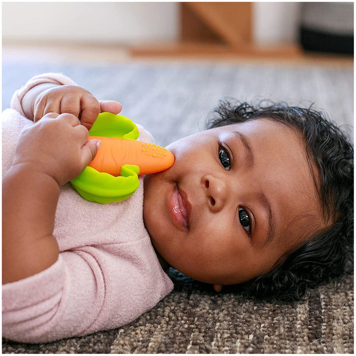 Carrot Silicone Teething Toy for Gentle Gum Relief