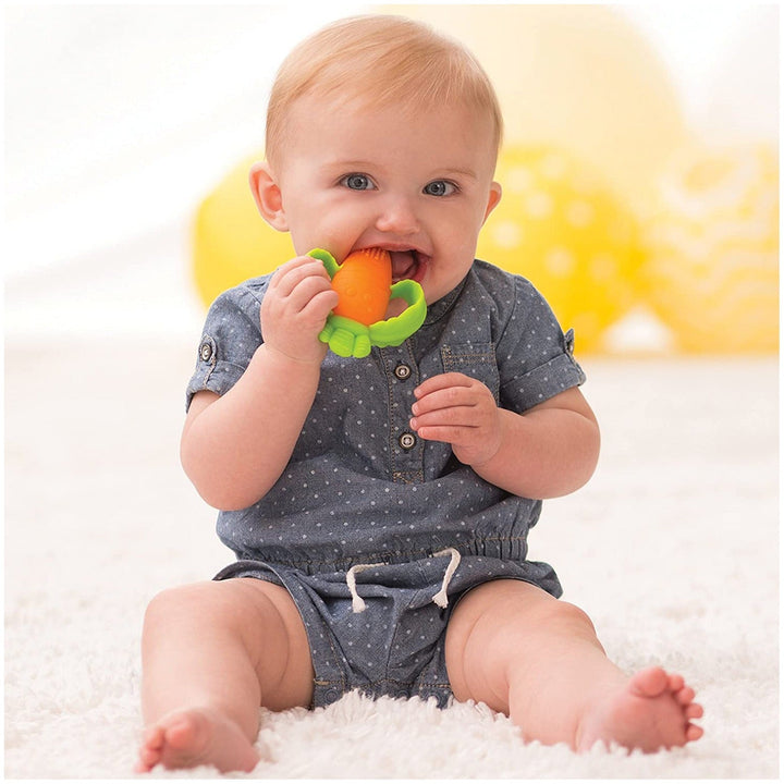 Carrot Silicone Teething Toy for Gentle Gum Relief